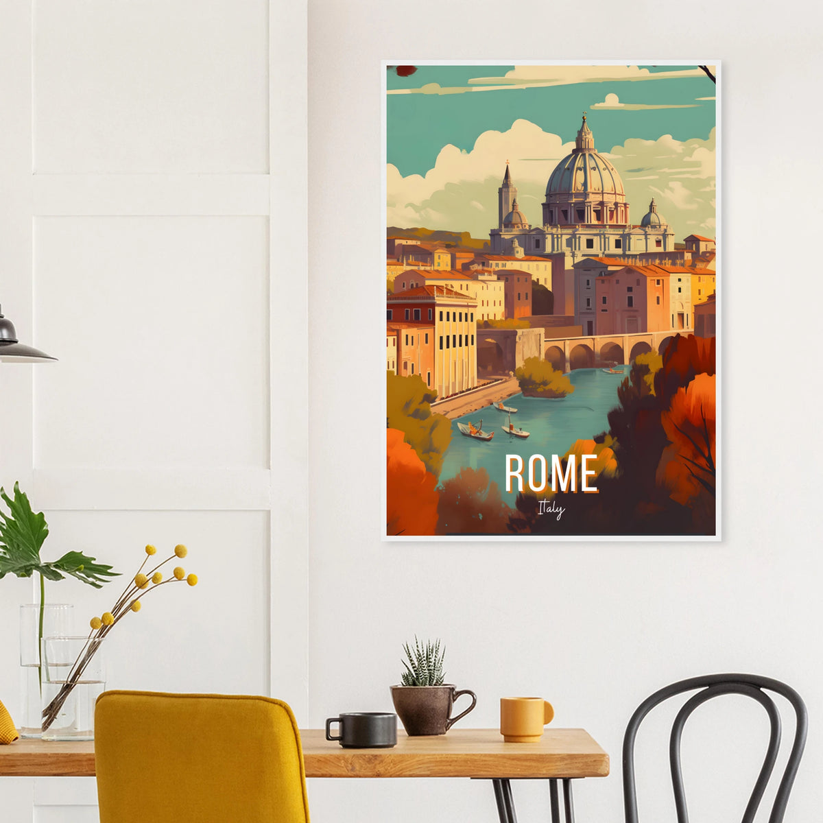 Rome, Italy travel poster (Riverside Dome) – image 35
